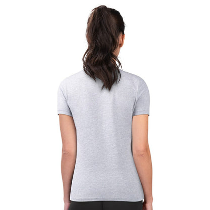 Texas Rangers G-III 4Her by Carl Banks Women's Super-Slim Fit Lightweight City Graphic T-Shirt - Heather Gray