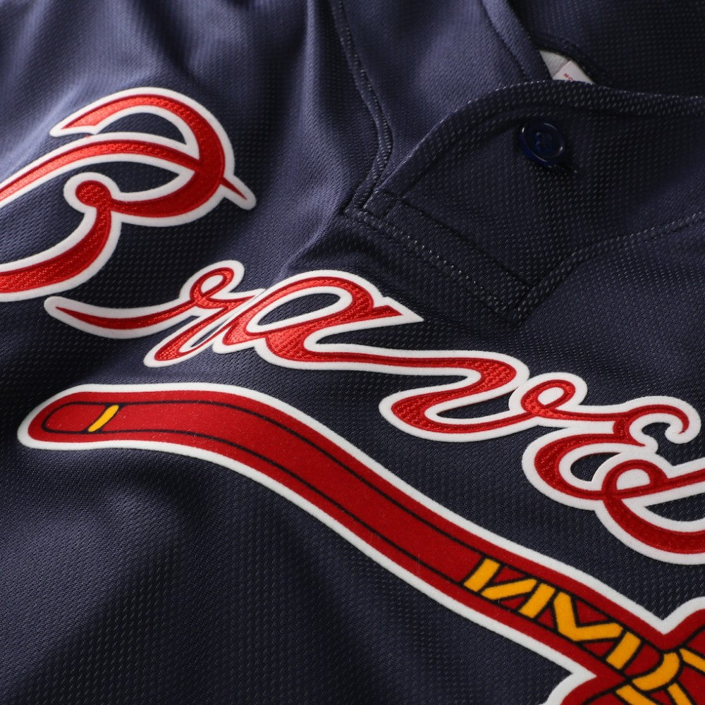 Chipper Jones Atlanta Braves Authentic Batting Practice Jersey - Navy | Mitchell & Ness