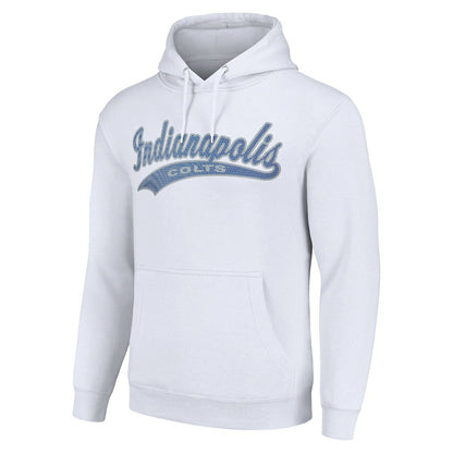Indianapolis Colts Starter Unisex Tailsweep Pullover Hoodie - White on sale