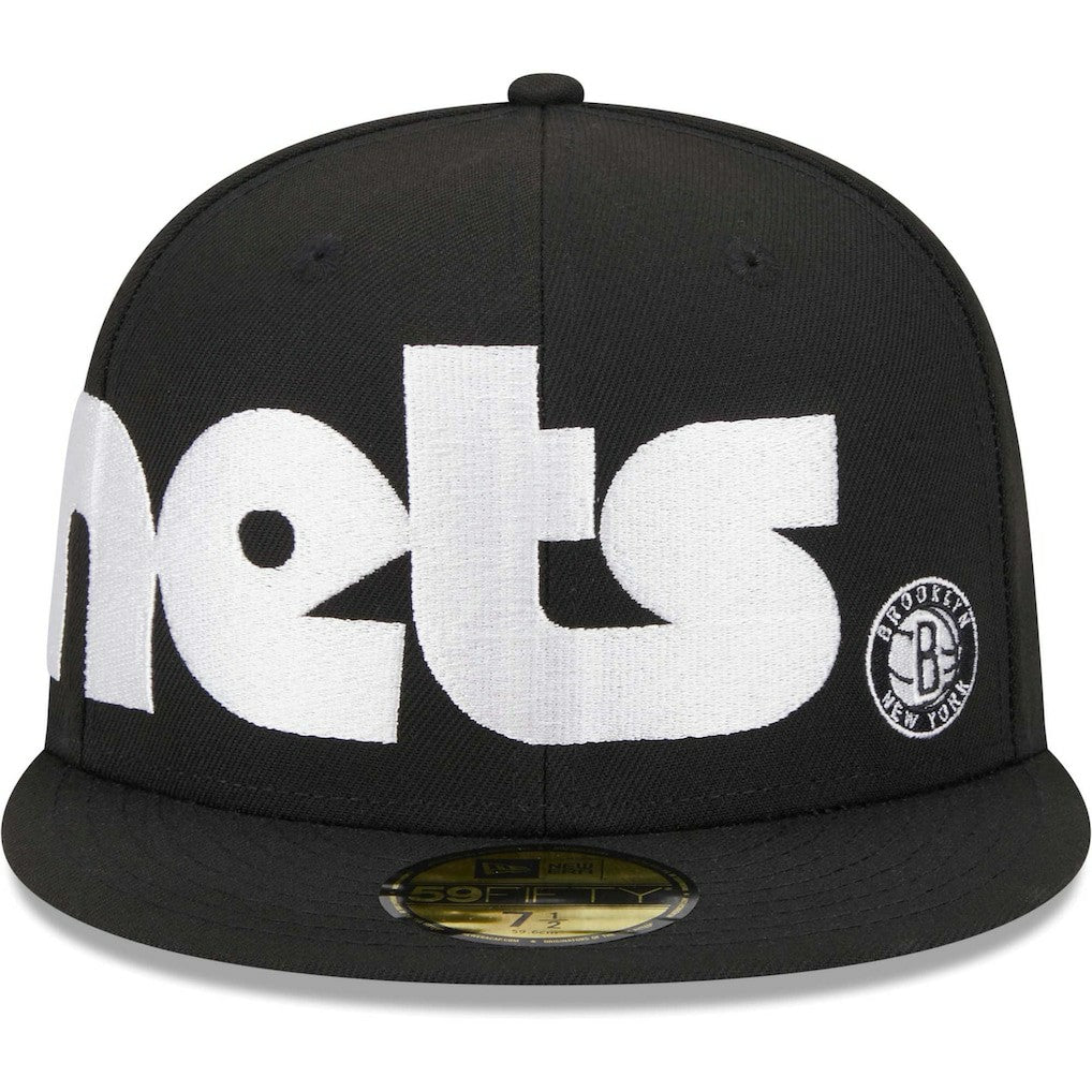 Brooklyn Nets Checkerboard UV 59FIFTY Fitted Hat - Black | New Era online