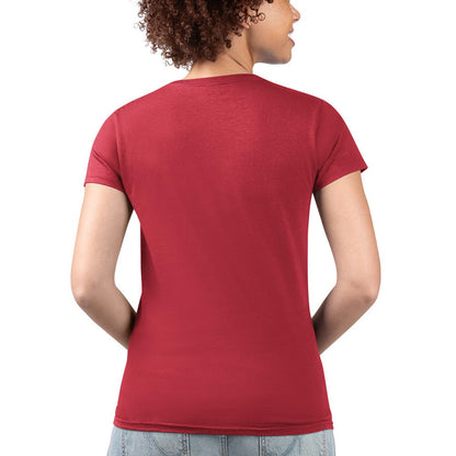 Minnesota Twins G-III 4Her by Carl Banks Women's Super-Slim Fit Lightweight City Graphic V-Neck T-Shirt - Red