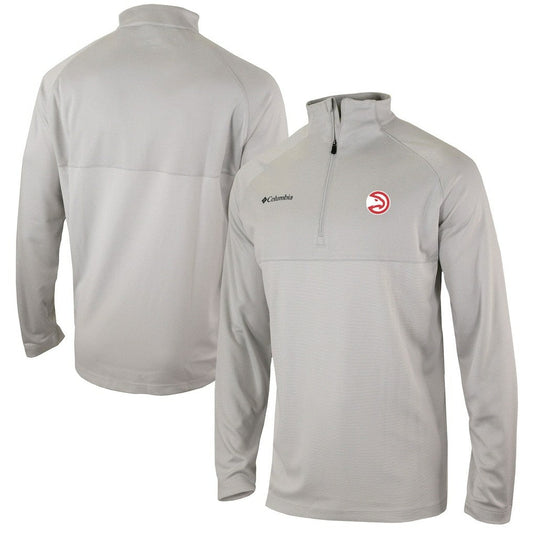 Atlanta Hawks Omni-Wick Rockin' It Quarter-Zip Pullover Top - Heather Gray | Columbia cheap