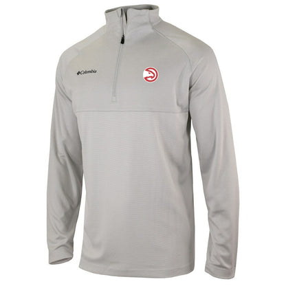 Atlanta Hawks Omni-Wick Rockin' It Quarter-Zip Pullover Top - Heather Gray | Columbia cheap