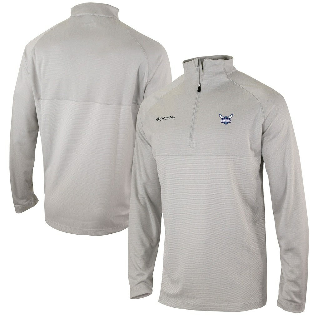 Charlotte Hornets Omni-Wick Rockin' It Quarter-Zip Pullover Top - Heather Gray | Columbia for sale