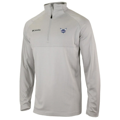 Charlotte Hornets Omni-Wick Rockin' It Quarter-Zip Pullover Top - Heather Gray | Columbia for sale