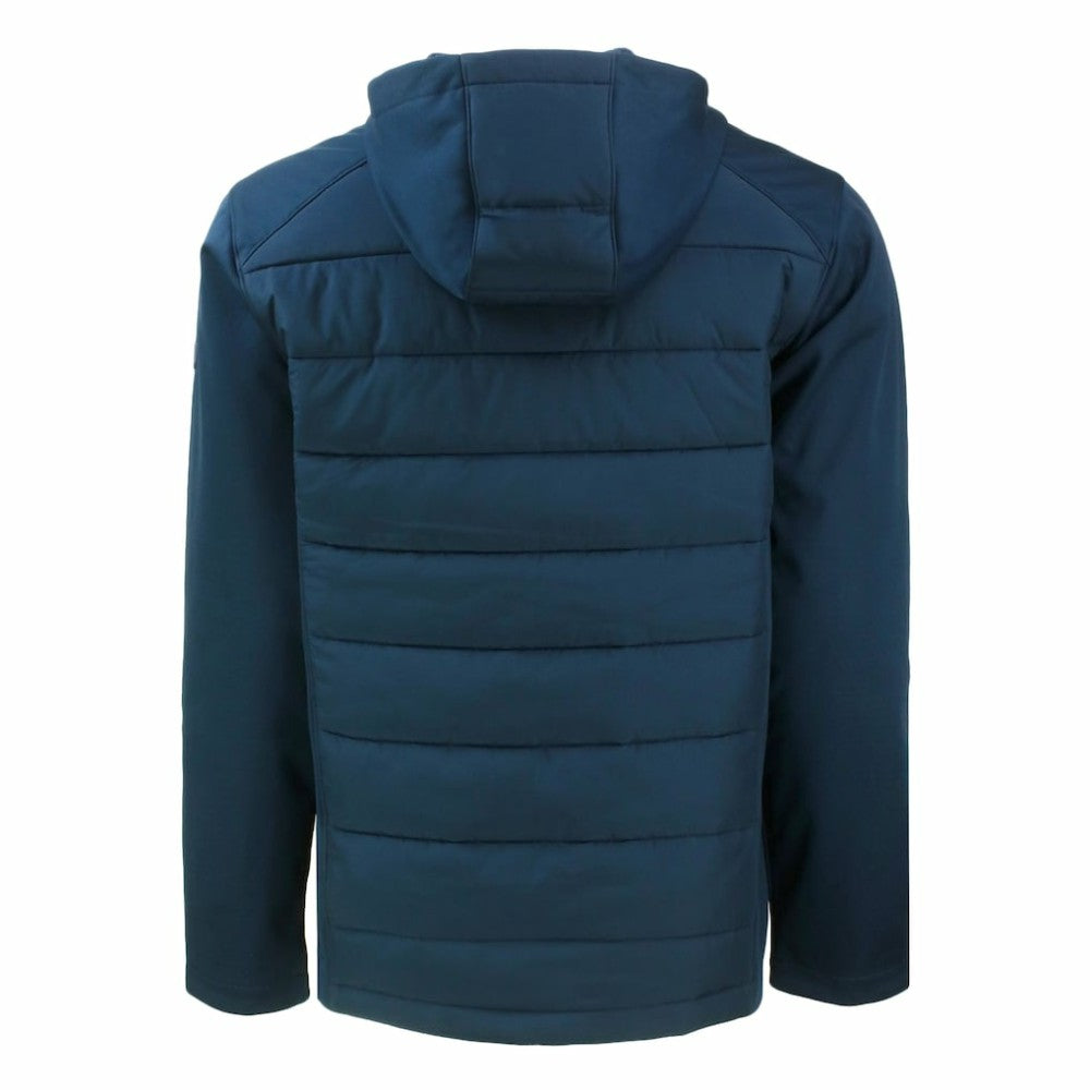 New York Yankees Cutter & Buck Stars & Stripes Evoke Hybrid Eco Softshell Recycled Full-Zip Hoodie Jacket - Navy