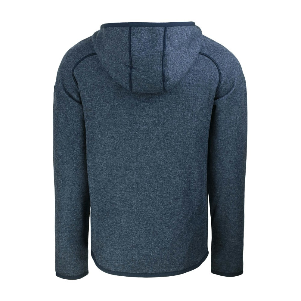 New York Mets Cutter & Buck Stars & Stripes Mainsail Sweater-Knit Full-Zip Hoodie - Heather Navy