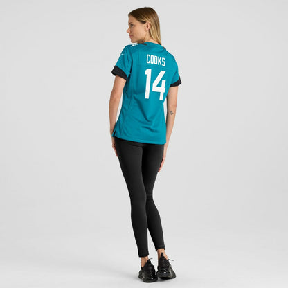 Elijah Cooks Jacksonville Jaguars Women's Team Game Jersey - Teal | Nike for sale