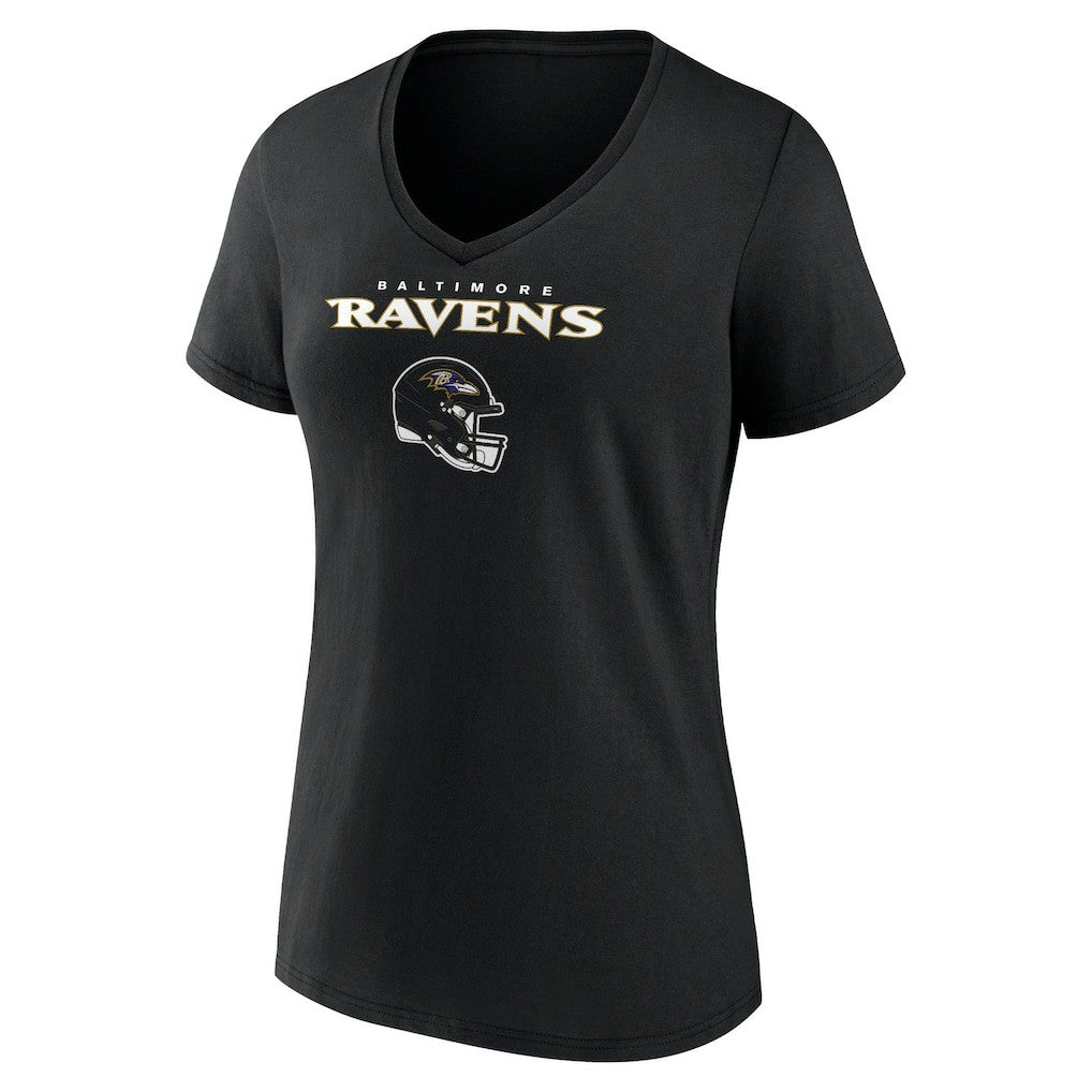 Zay Flowers Baltimore Ravens Women's Team Wordmark Player Name & Number V-Neck T-Shirt - Black for sale