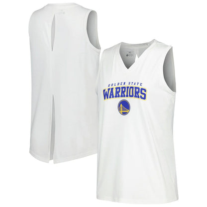 Golden State Warriors Levelwear Women's Paisley Peekaboo Tank Top sale - White sale