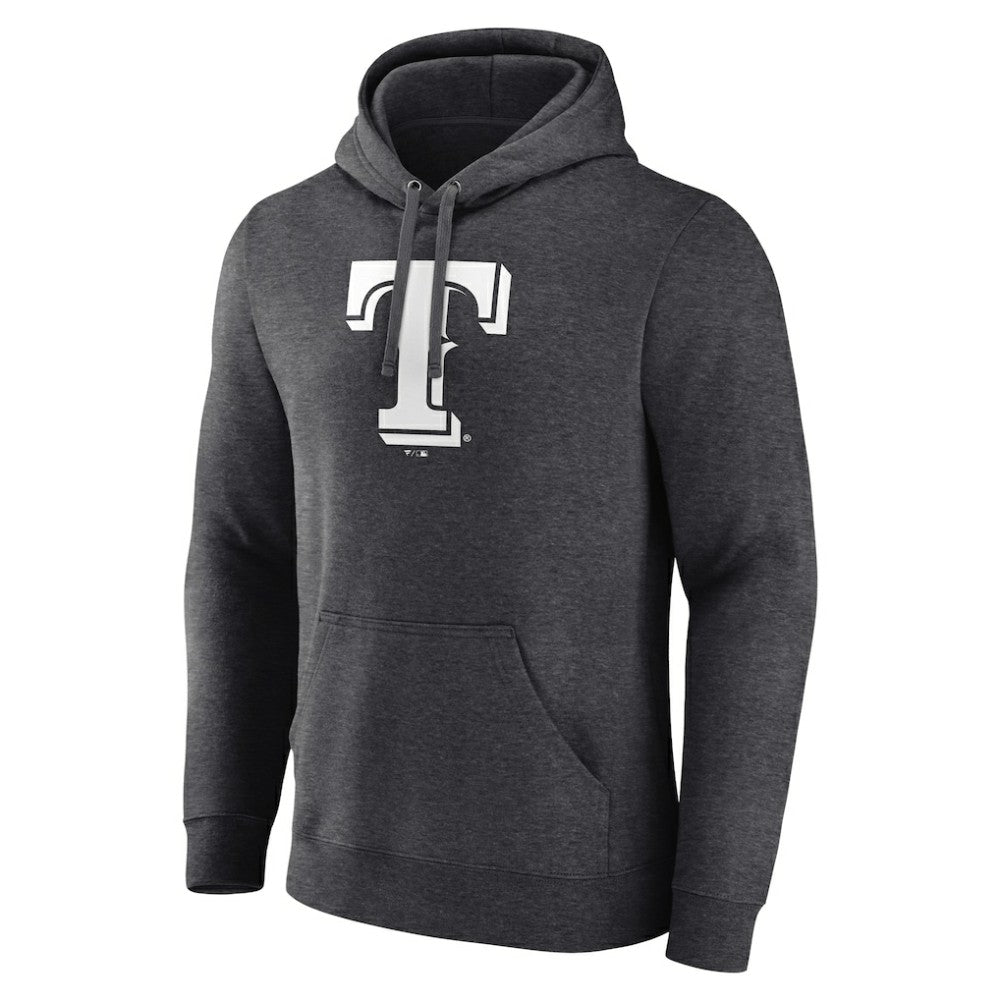 Texas Rangers Personalized Monochrome Name & Number Pullover Hoodie - Charcoal