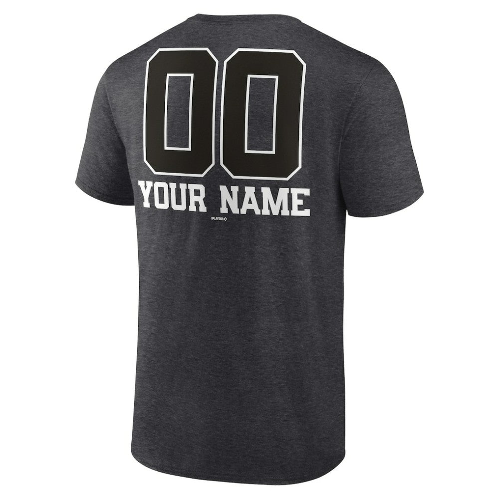 Texas Rangers Personalized Monochrome Name & Number T-Shirt - Charcoal