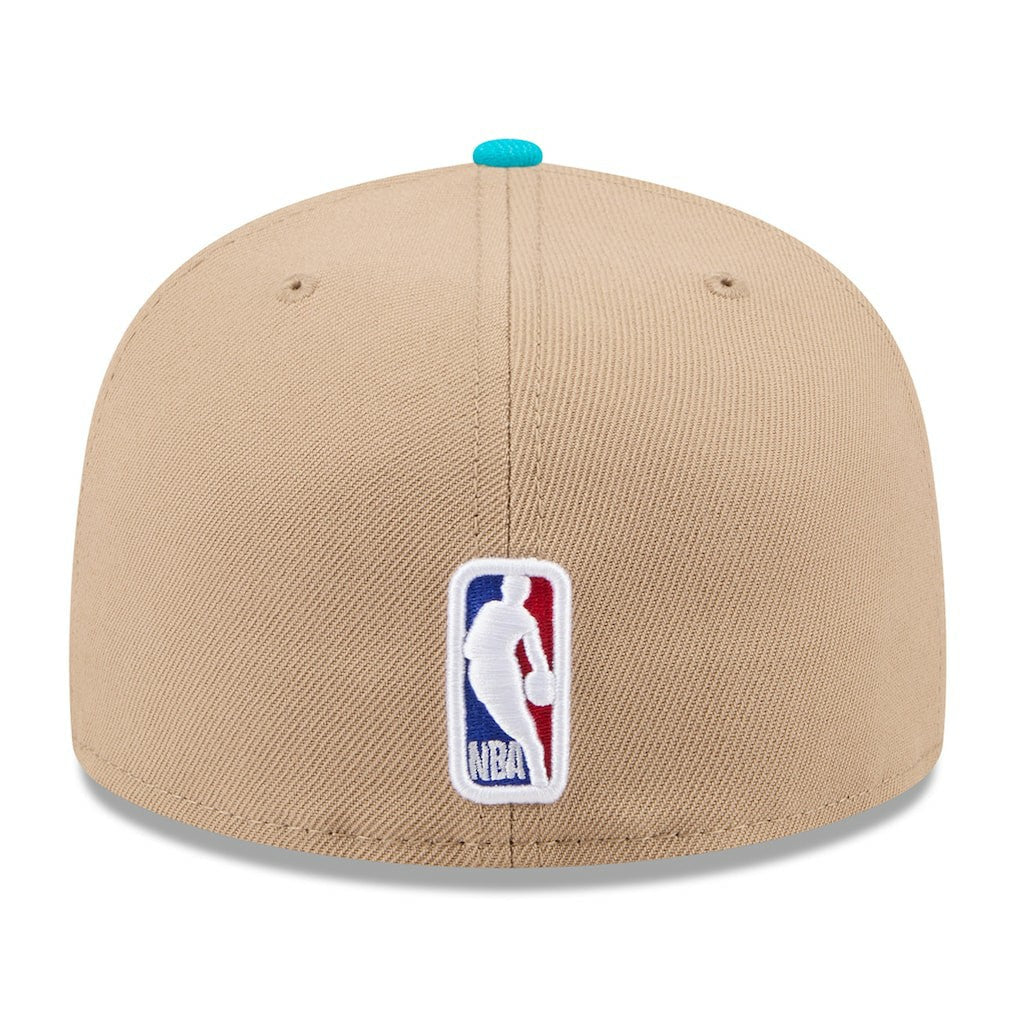 Charlotte Hornets 2024 NBA Draft 59FIFTY Fitted Hat - Tan/Teal | New Era cheap