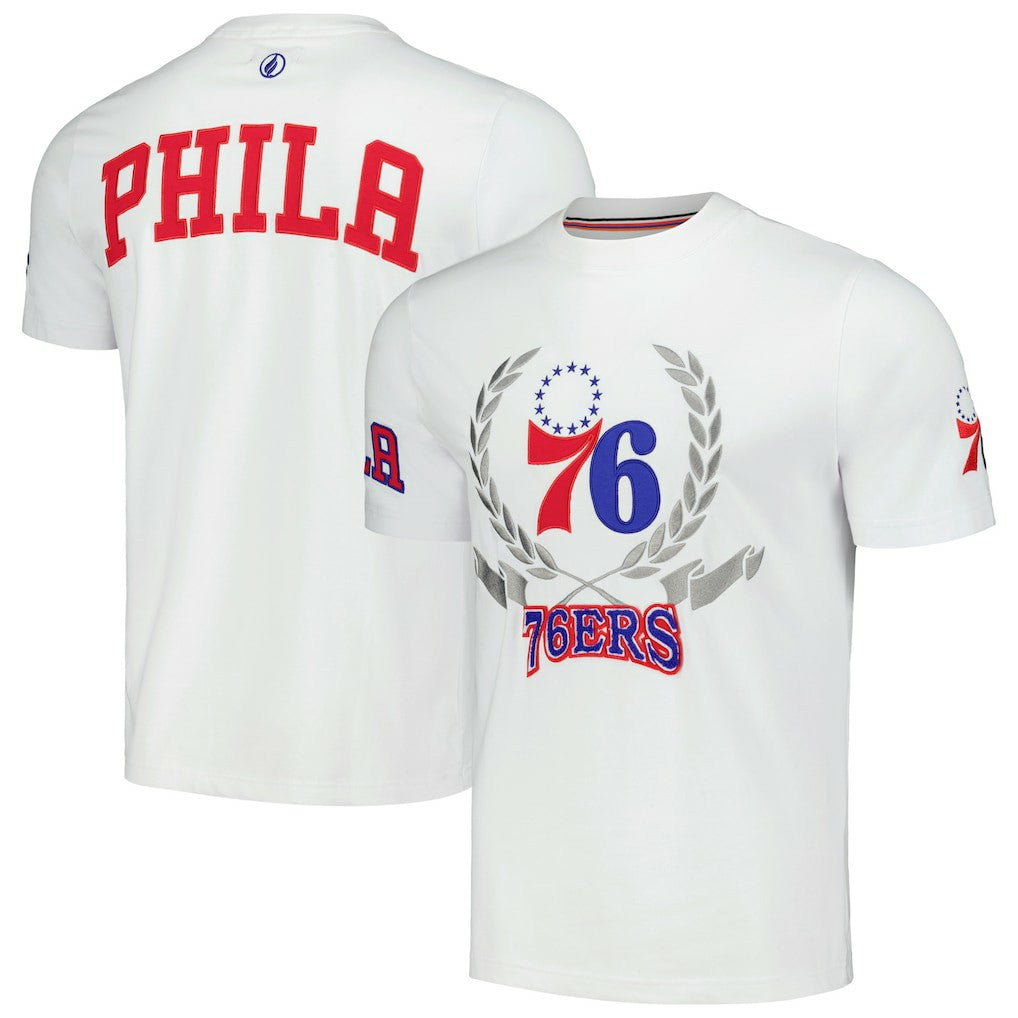 Philadelphia 76ers FISLL Unisex Heritage Crest T-Shirt - White discount