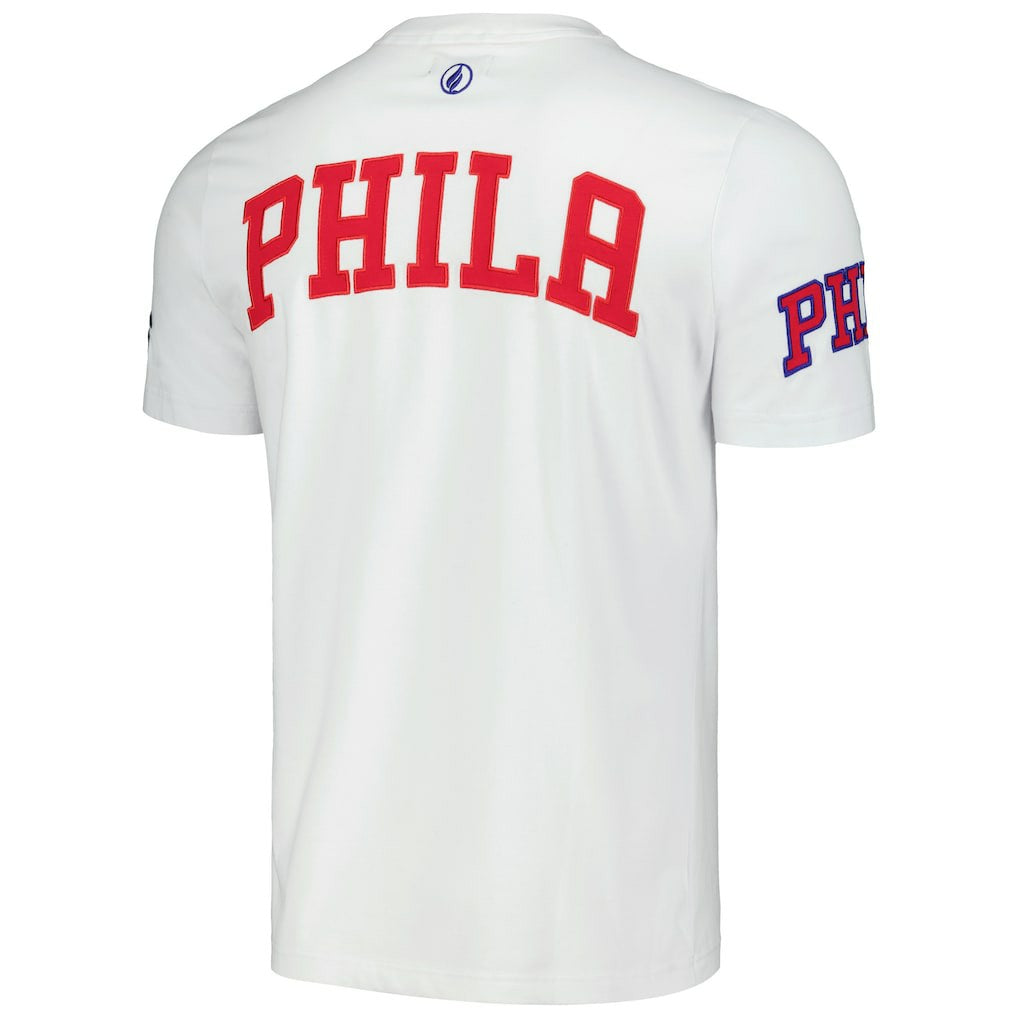 Philadelphia 76ers FISLL Unisex Heritage Crest T-Shirt - White discount