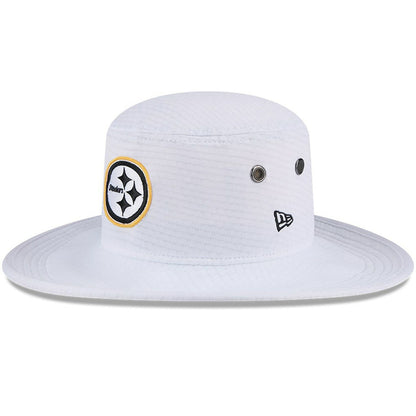 Pittsburgh Steelers New Era 2024 NFL Training Camp Panama Bucket Hat - White on sale