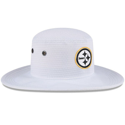 Pittsburgh Steelers New Era 2024 NFL Training Camp Panama Bucket Hat - White on sale