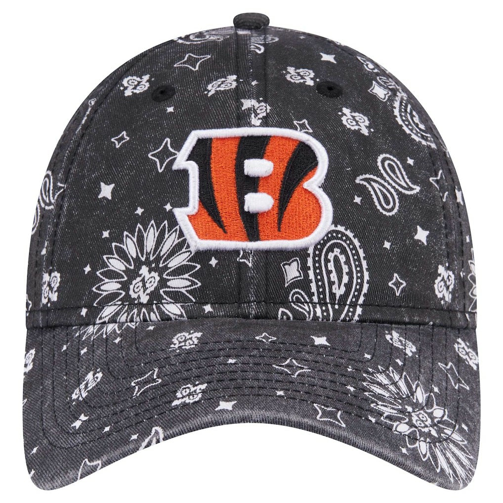 Cincinnati Bengals New Era Women's Paisley 9TWENTY Adjustable Hat - Black cheap