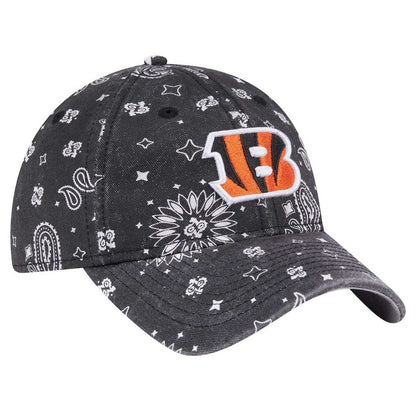 Cincinnati Bengals New Era Women's Paisley 9TWENTY Adjustable Hat - Black cheap