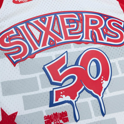 Philadelphia 76ers x Tats Cru Hardwood Classics Fashion Jersey sale - White | Mitchell & Ness shop