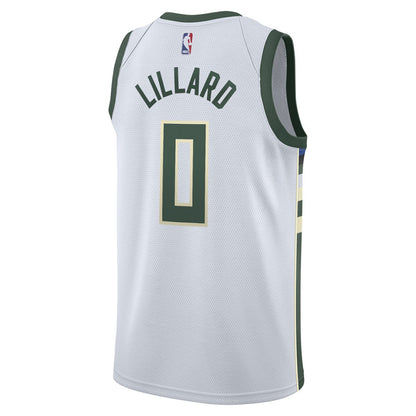 Damian Lillard Milwaukee Bucks Unisex Swingman Player Jersey - Association Edition - White | Nike shop