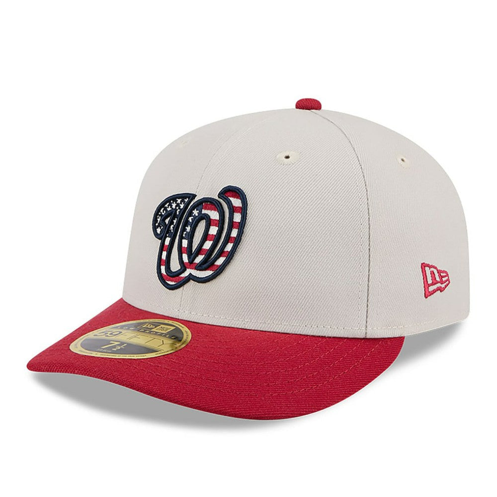 Washington Nationals 2024 Fourth of July Low Profile 59FIFTY Fitted Hat - Khaki/Red | New Era