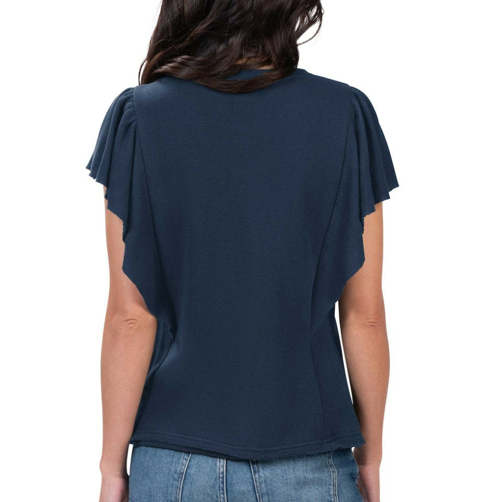 Cleveland Guardians G-III 4Her by Carl Banks Women's Crowd Wave T-Shirt - Navy