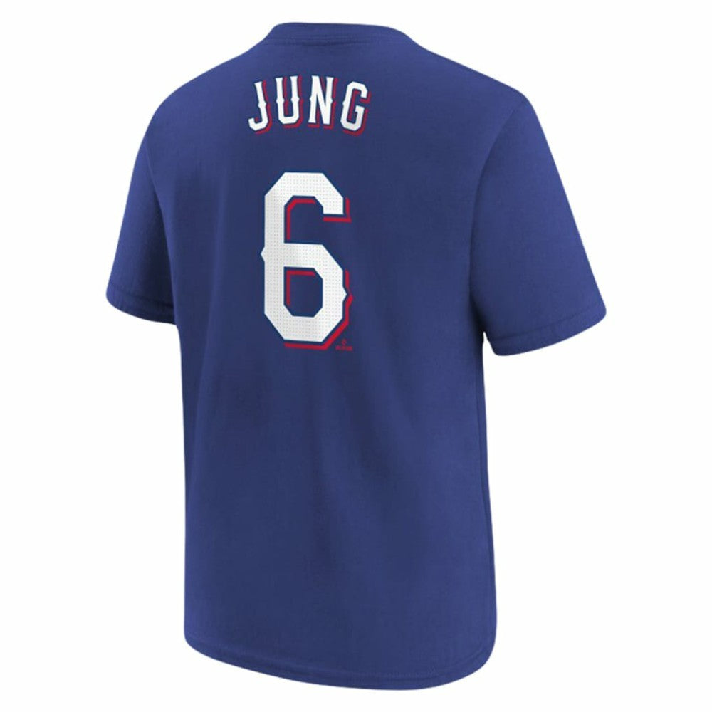 Josh Jung Texas Rangers Youth Name & Number T-Shirt - Royal | Nike