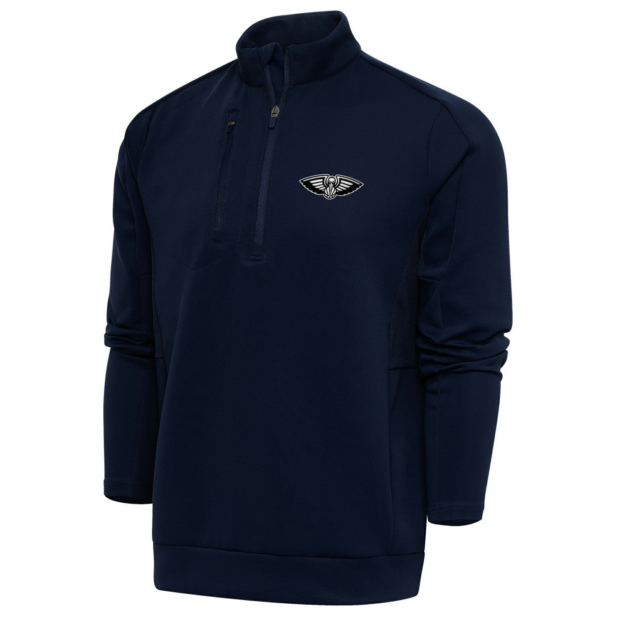 New Orleans Pelicans Antigua Big & Tall Metallic Logo Generation Quarter-Zip Top - Navy | New Era discount