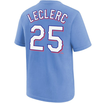 Jose Leclerc Texas Rangers Youth Name & Number T-Shirt - Light Blue | Nike