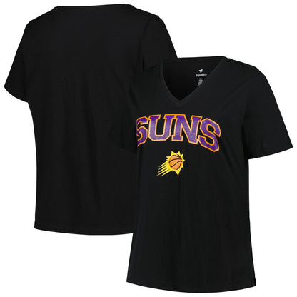 Phoenix Suns Profile Women's Plus Size Arch Over Logo V-Neck T-Shirt - Black online