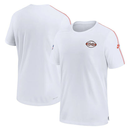 Cleveland Browns Sideline Alternate Logo Coach Performance T-Shirt - White | Nike on sale