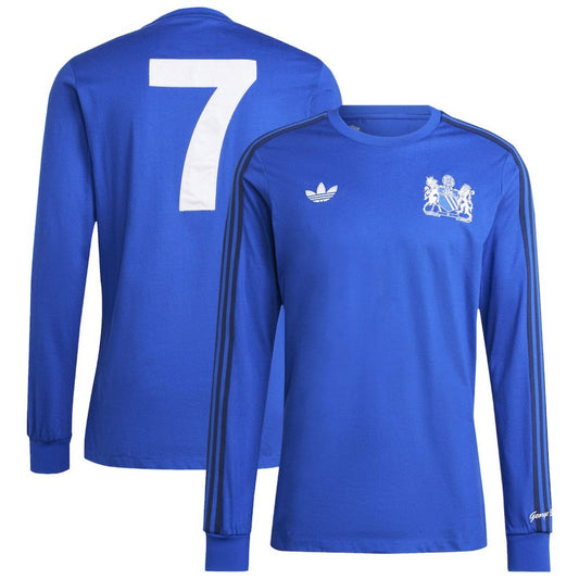 Manchester United x George Best Originals Lifestyler Long Sleeve Jersey - Blue | Adidas sale