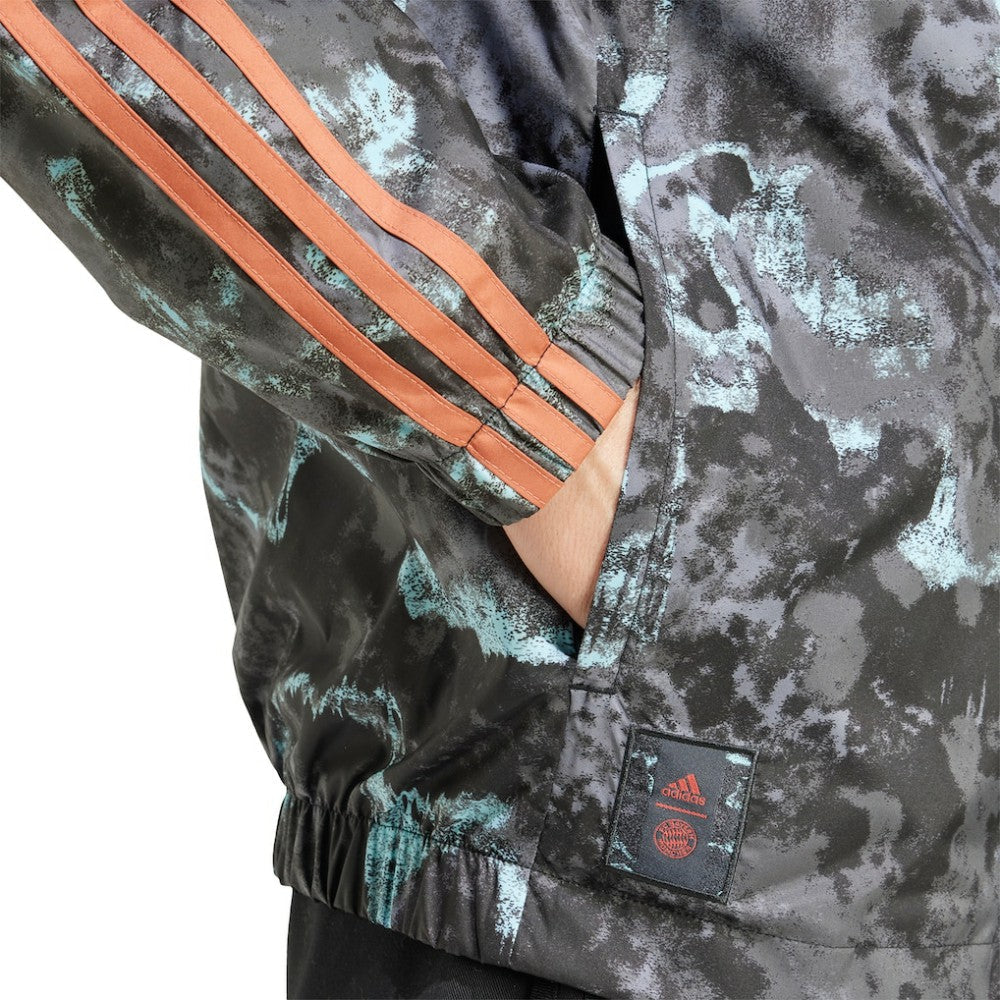 Bayern Munich Raglan Hoodie Windbreaker Full-Zip Jacket - Camo | Adidas online