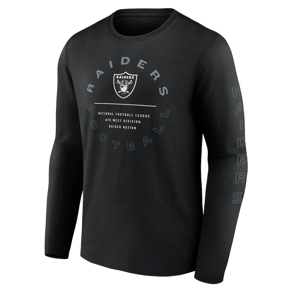 Las Vegas Raiders Stat Sheet Long Sleeve T-Shirt - Black cheap