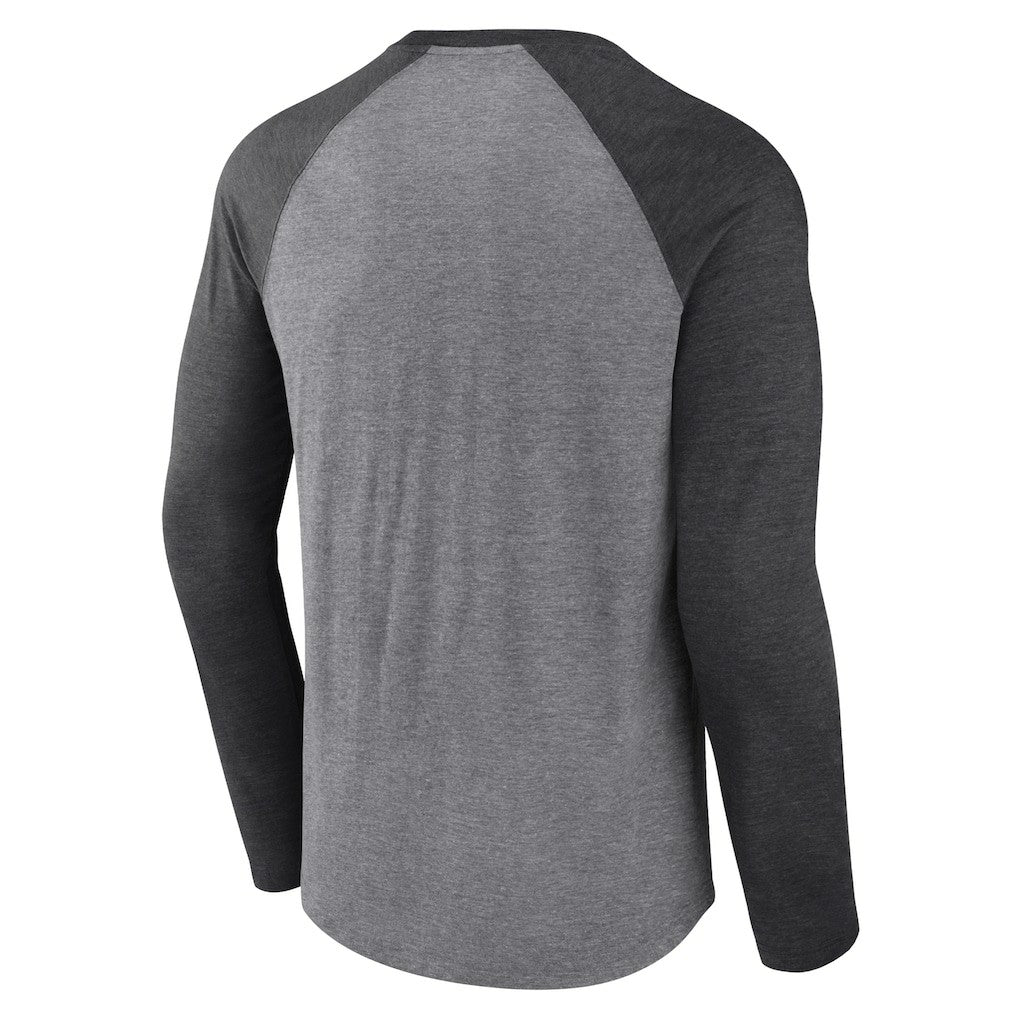 Cleveland Browns Tri-Blend Raglan Long Sleeve T-Shirt - Heather Gray/Charcoal outlet