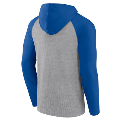 Buffalo Bills Under Center Long Sleeve Hoodie T-Shirt - Gray/Royal online