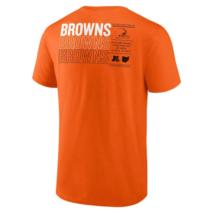 Cleveland Browns Repeat Stats T-Shirt - Orange outlet