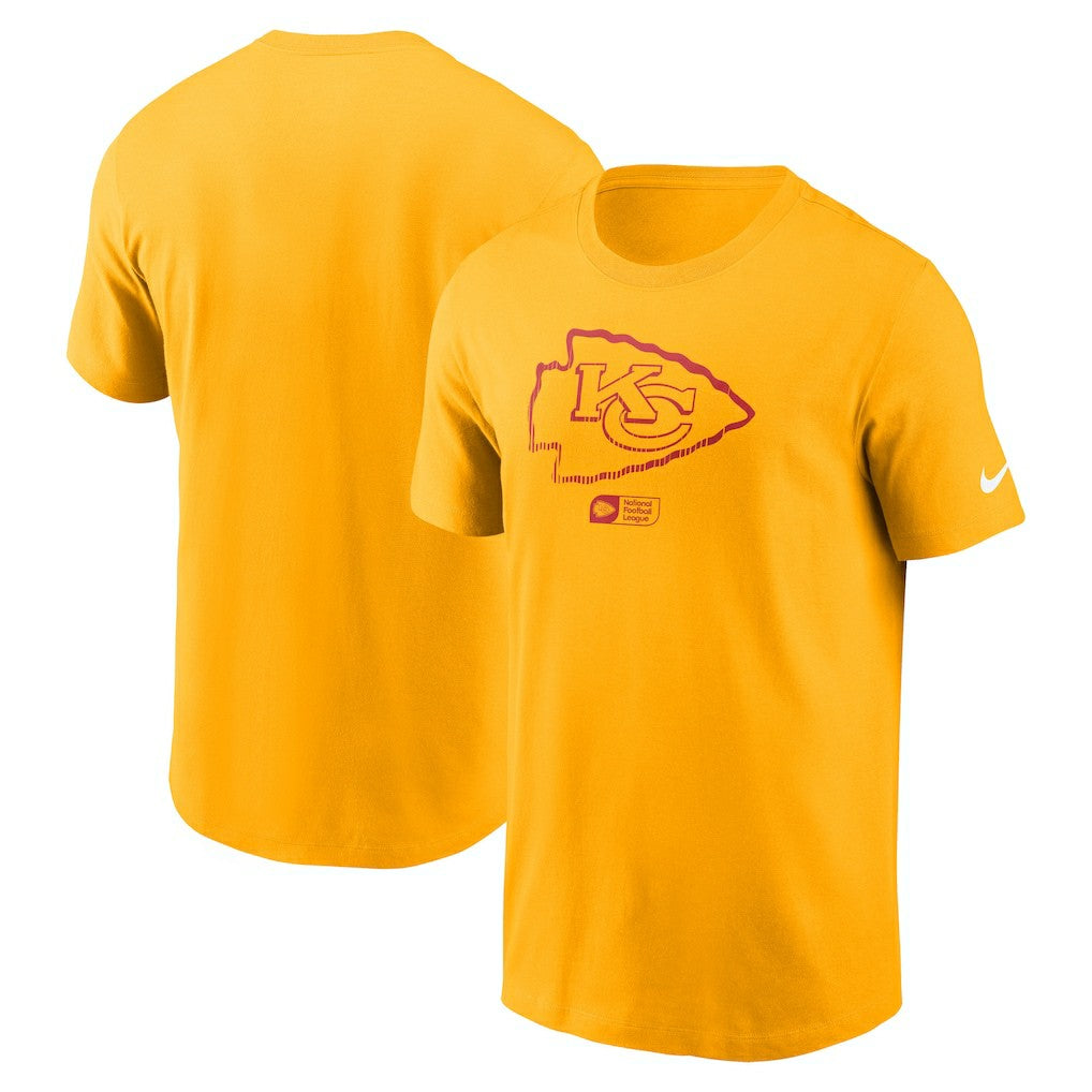 Kansas City Chiefs Faded Essential T-Shirt  - Gold | Nike online