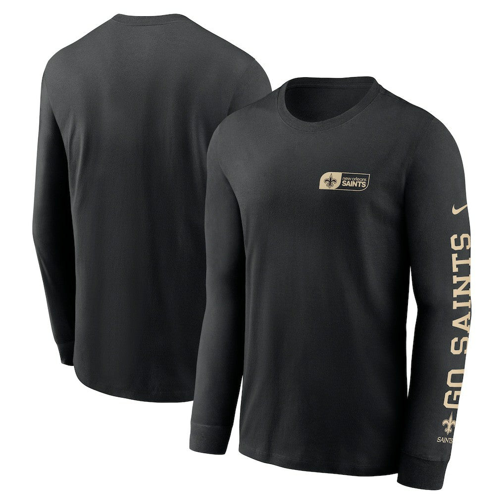 New Orleans Saints All Out Long Sleeve T-Shirt - Black | Nike online