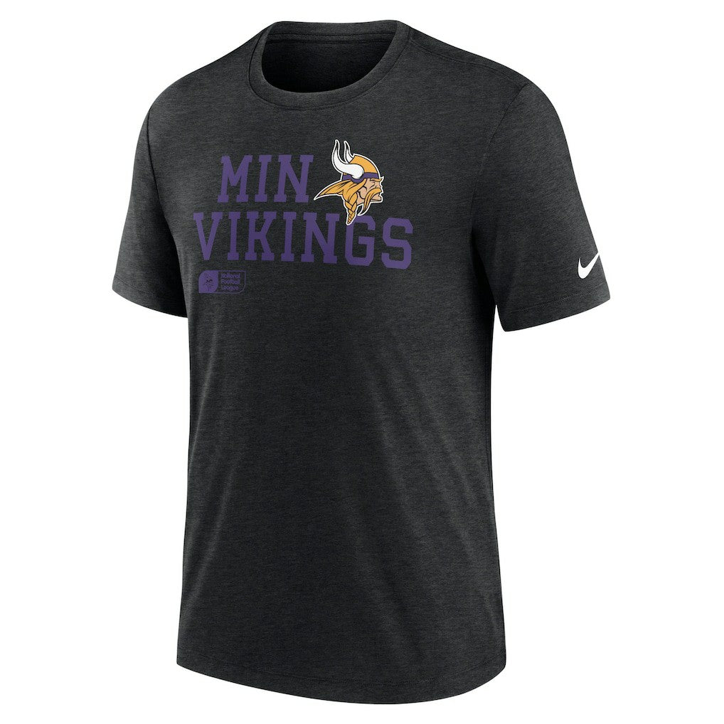Minnesota Vikings Overlap Lockup Tri-Blend T-Shirt - Black | Nike sale