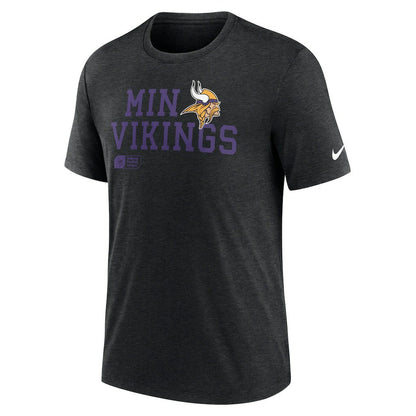 Minnesota Vikings Overlap Lockup Tri-Blend T-Shirt - Black | Nike sale