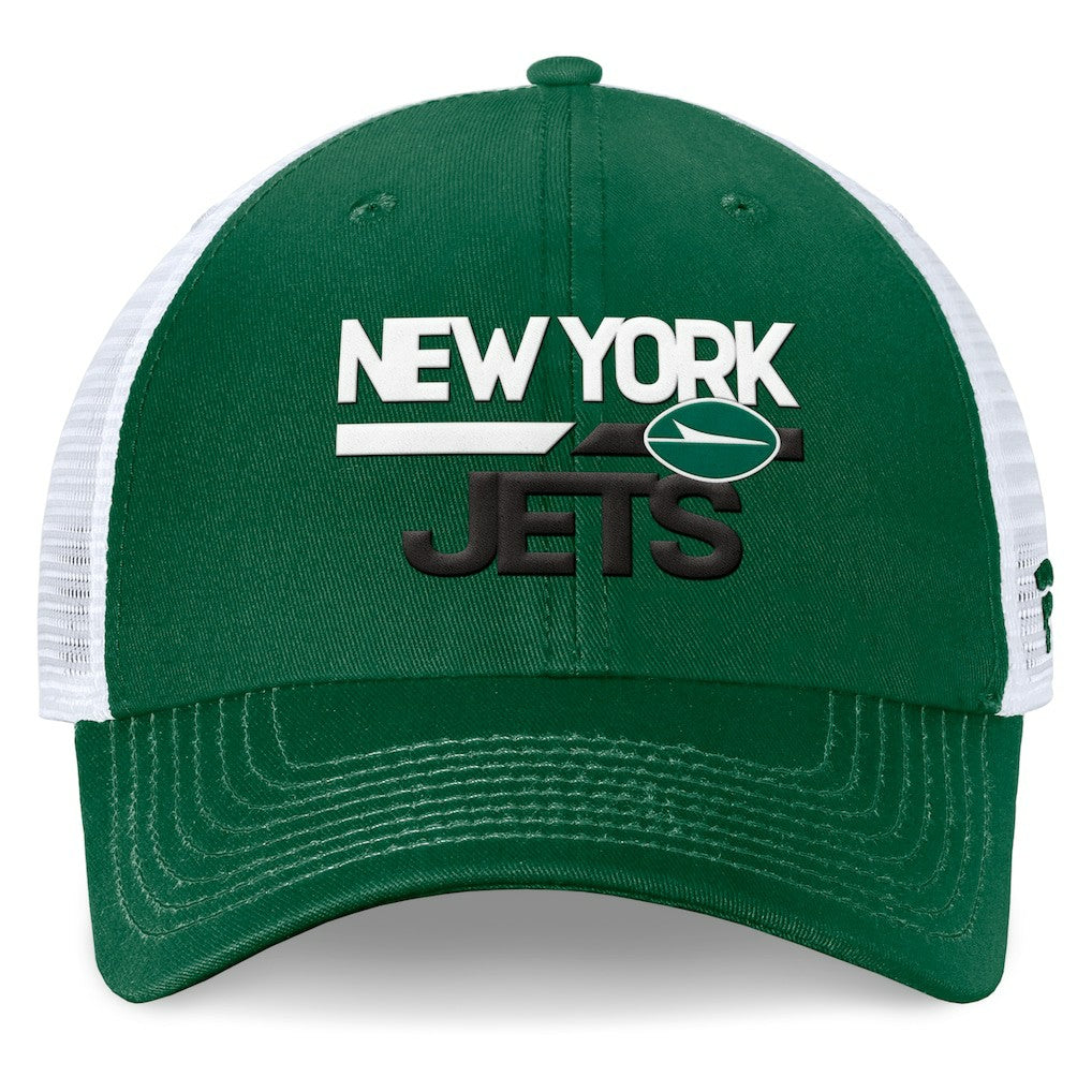 New York Jets Upper Trucker Adjustable Hat - Green/White cheap