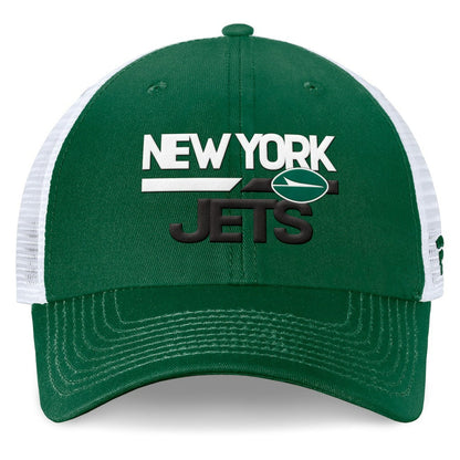 New York Jets Upper Trucker Adjustable Hat - Green/White cheap