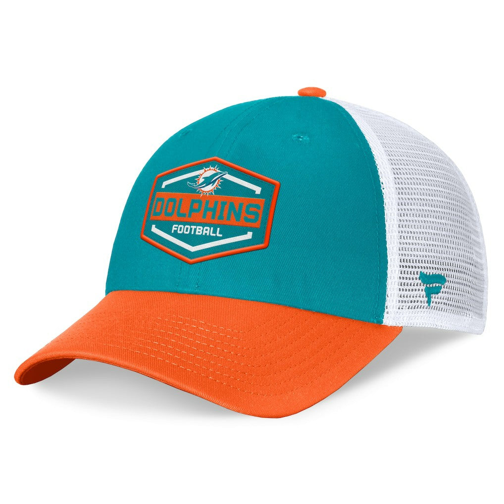 Miami Dolphins Bench Trucker Adjustable Hat - Aqua/Orange sale