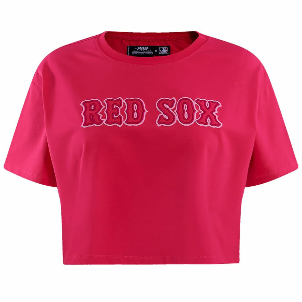 Boston Red Sox Pro Standard Women's Triple Pink Boxy Cropped T-Shirt - Pink
