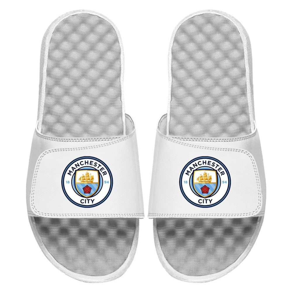 Manchester City ISlide Primary Logo Slide Sandals - White on sale