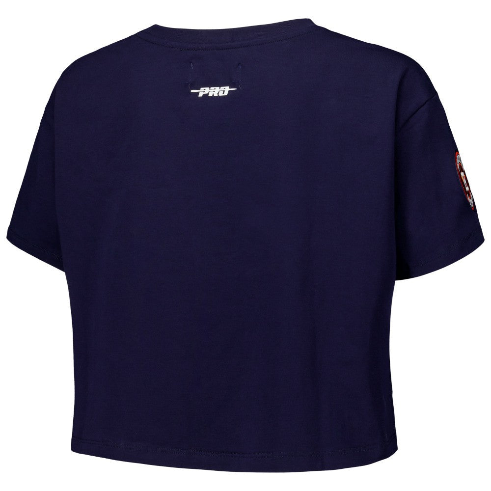 Houston Astros Pro Standard Women's Made To Play Boxy Cropped T-Shirt - Navy