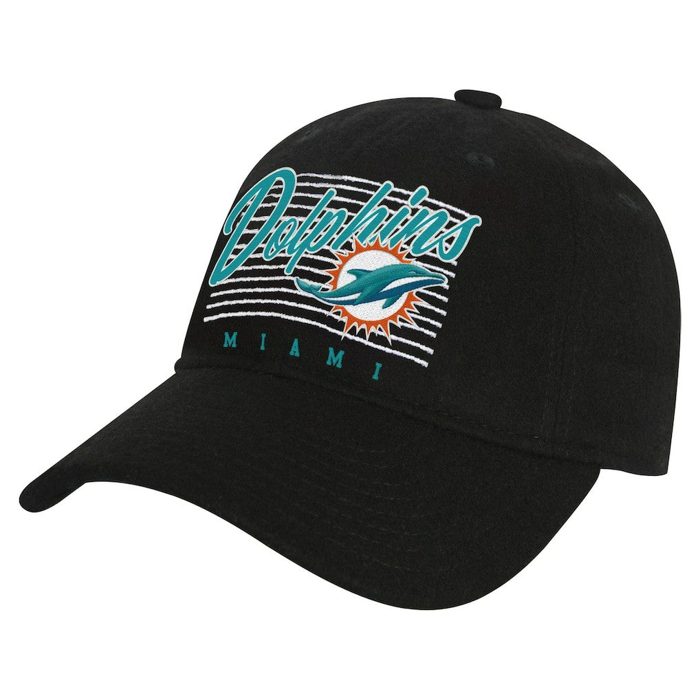 Miami Dolphins Youth Retro Wooly Adjustable Hat - Black cheap