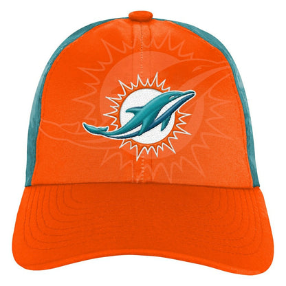 Miami Dolphins Youth Combine Two-Tone Adjustable Hat - Orange/Aqua discount